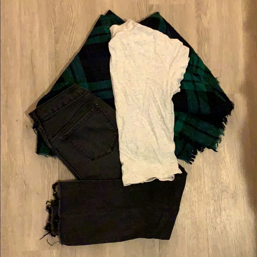 *$10 basics* frayed jeans